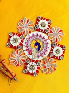 Handcrafted Peacock Rangoli