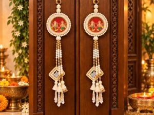 Pearl & Golden Laxmi Ganesh Door Hangings